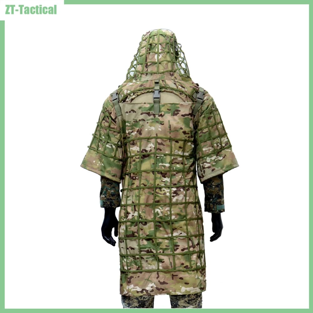 Ghillie Suit Foundation, Ghillie Poncho, Base Mymetic Hunting Ghillie, Cape Sniper Viper Ghillie Hood for Paintball Airsoft