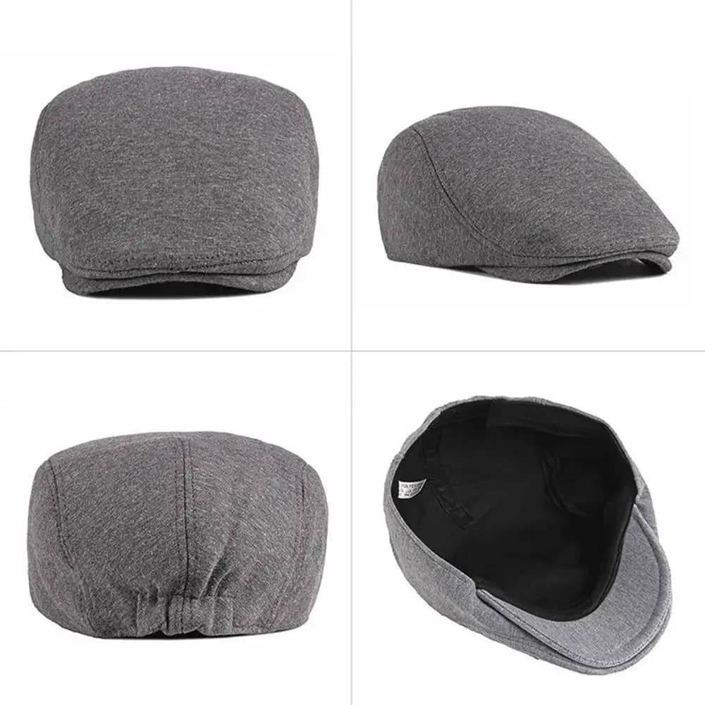 Berretti di moda Uomo Primavera Autunno Casual Cappello da strillone Retro Artista Pittore Cappello da uomo Casual Berretto piatto Berretto di cotone maschile Gorras