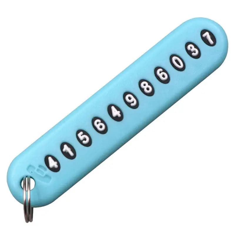DIY Phone Number Card Plate Car Keys Anti-lost Keyring Pendant Decor Keychain Holder Phone Number Card Keyring Car Styling