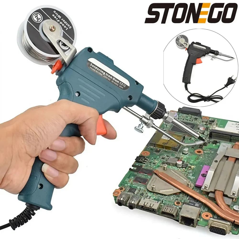 Automatic Soldering Gun 60W Handheld Internal Heating Soldering Iron Welding Tool Kit 110V 220V Smart Solder Wire Feed Welding Station Iron Stand for Electronic Circuit Board PCB Repair