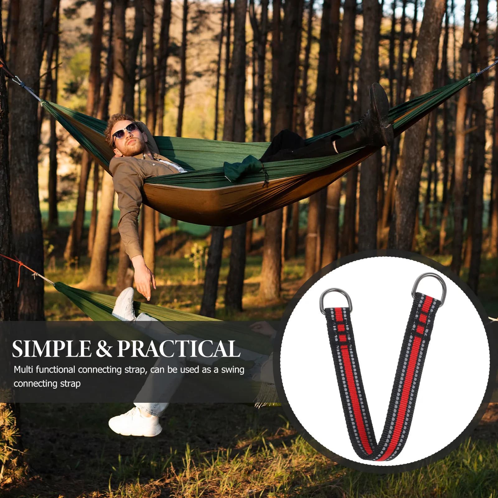 2Pcs Red Easy-Install Adjustable Swing Straps for Hammock Chair Swing Set Gym Equipment Aerial Yoga Sandbag Pull-Up Bar