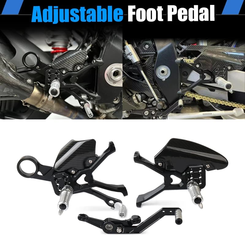 Accessorio moto Pedane regolabili in carbonio Rearset Pedana posteriore Poggiapiedi per S1000RR M1000RR S1000 RR M1000 RR 2023-2025