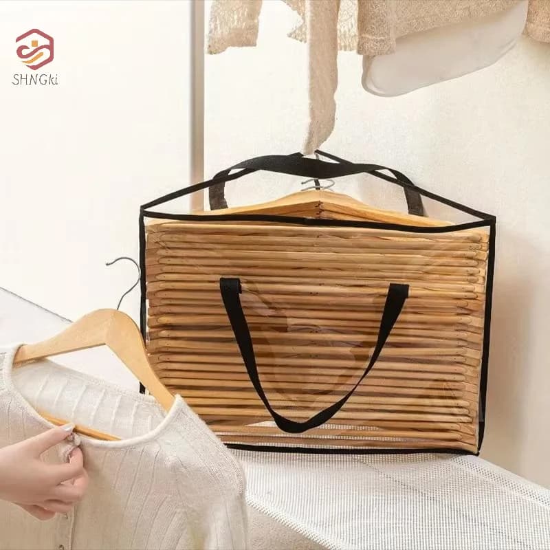 Hanger Storage Bag, Clothes Hanger Organizer Holder For Space Saving, Hanger Triangle Or Square Storage Bag With Handles