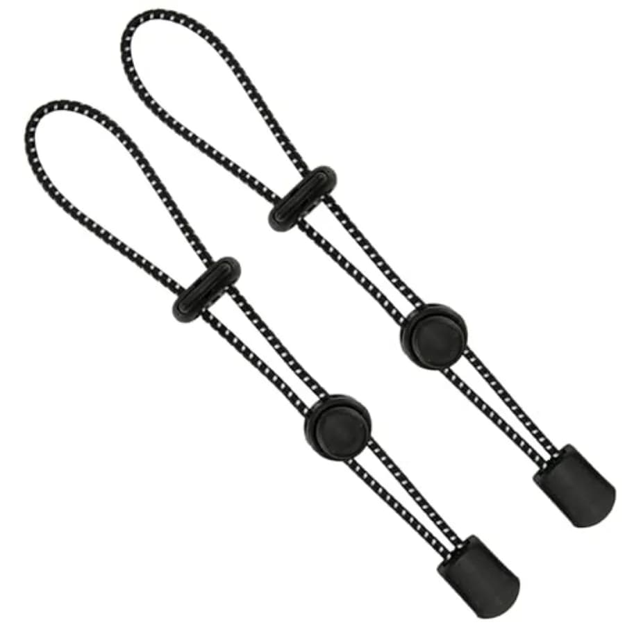 2pcs Climbing Stick Holder, Hiking Trekking Pole Backpack Bungee Straps, Adjustable Elastic Cord Ropes Lanyard Fixing Buckle fo