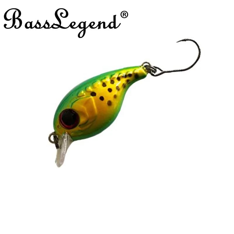 BassLegend Pesca Galleggiante Mini Crankbait Richiamo di Plastica Dura Bass Luccio Trota Salmone Richiamo 28mm 2g Ultraleggero Wobbler