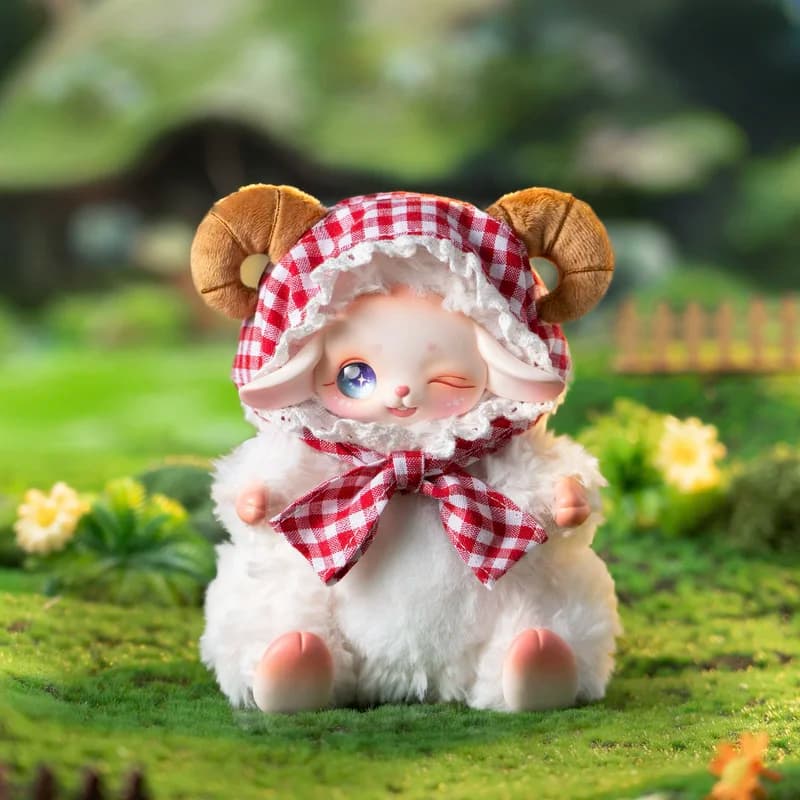 KAWAII Sally Fantasy Fairy Series Vinyl Plush Blind Box - Simpatici Animali Coniglio e Pecora in Vinile, Giocattolo da Collezione, Regalo, Decorazione da Scrivania