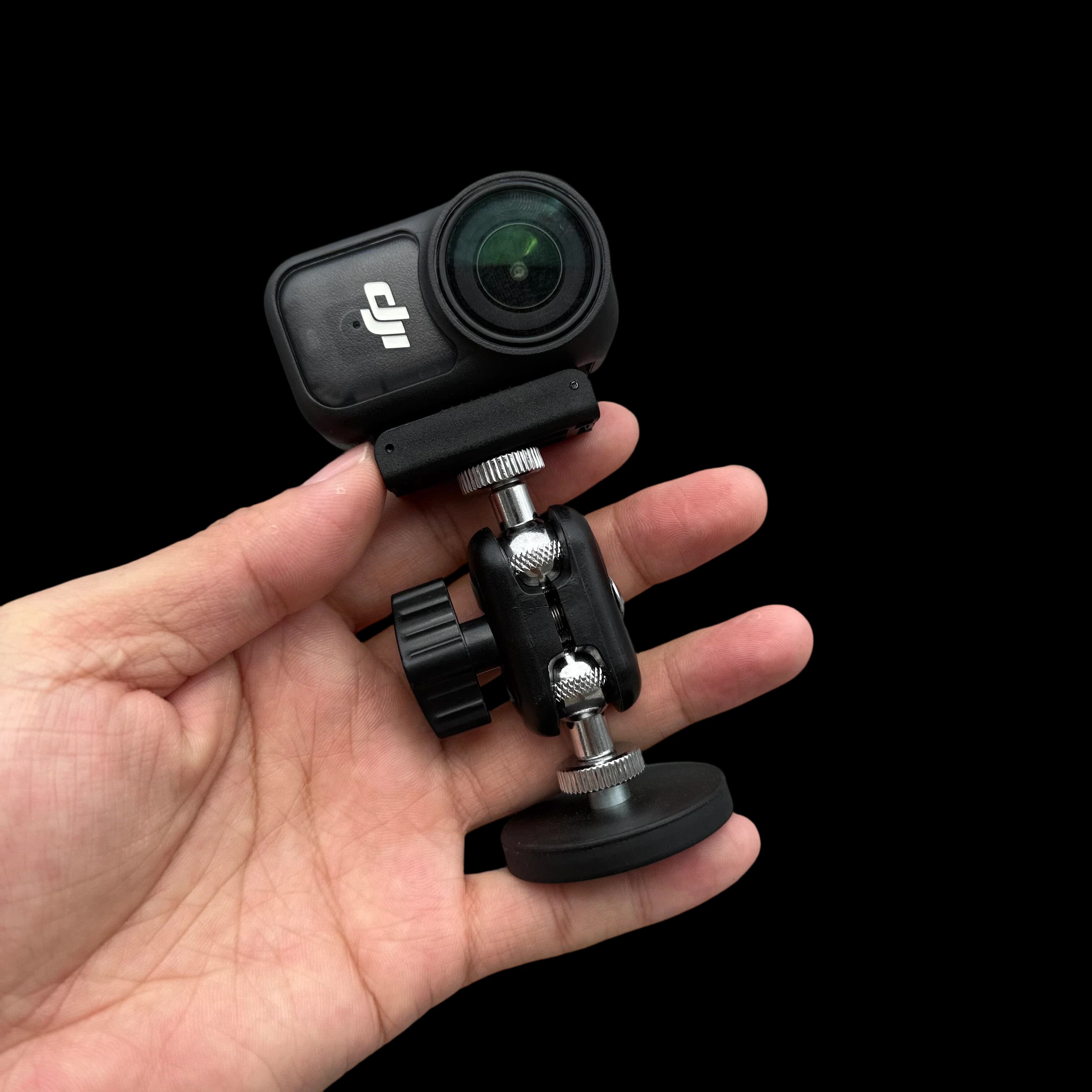 Quick Hook Magnetic Support for DJI Nano, 1/4" 360 ° Support for Action Camera with Head Sfera and Magnet Powerful for Open Video