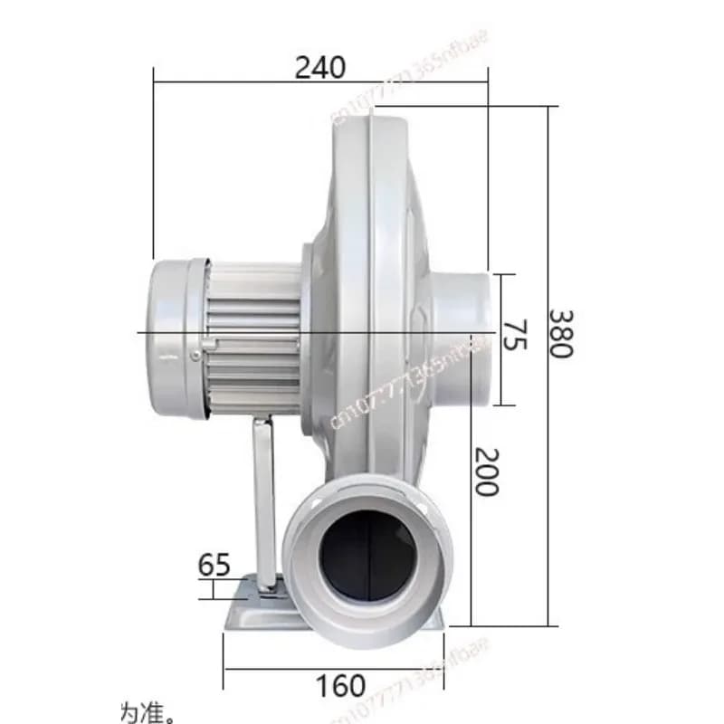 220V Industrial Centrifugal Blower - High-Pressure Dust Extraction for Woodworking & Laser Engraving Workshops