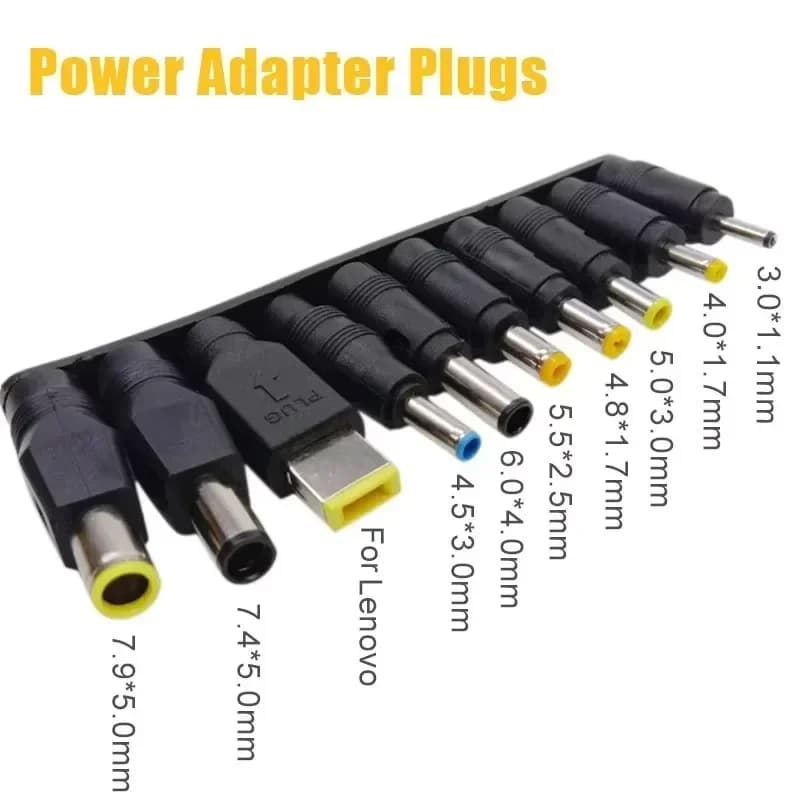 10PCS Adattatore di Alimentazione Connettore Spina Universale Del Caricatore Del Computer Portatile Martinetti di Conversione Cavo di Ricarica Cavo 5.5x2.1mm DC Micro USB connettore