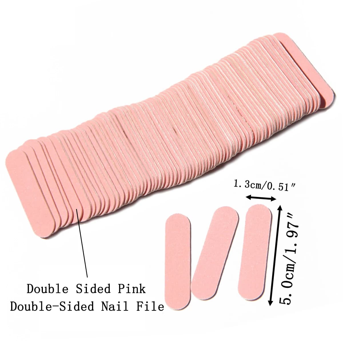 15-1000 Pezzi Lime per Unghie Rosa a Doppia Faccia, Lime Abrasive per Manicure, Pedicure, Nail Art, Lucidatura e Modellatura