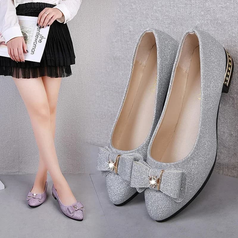 Women Flats Bowknot Single Shoes 2024 Spring Autumn Loafers New Fashion Sweet Soft Casual Comfortable Slip On Zapatos De Mujer
