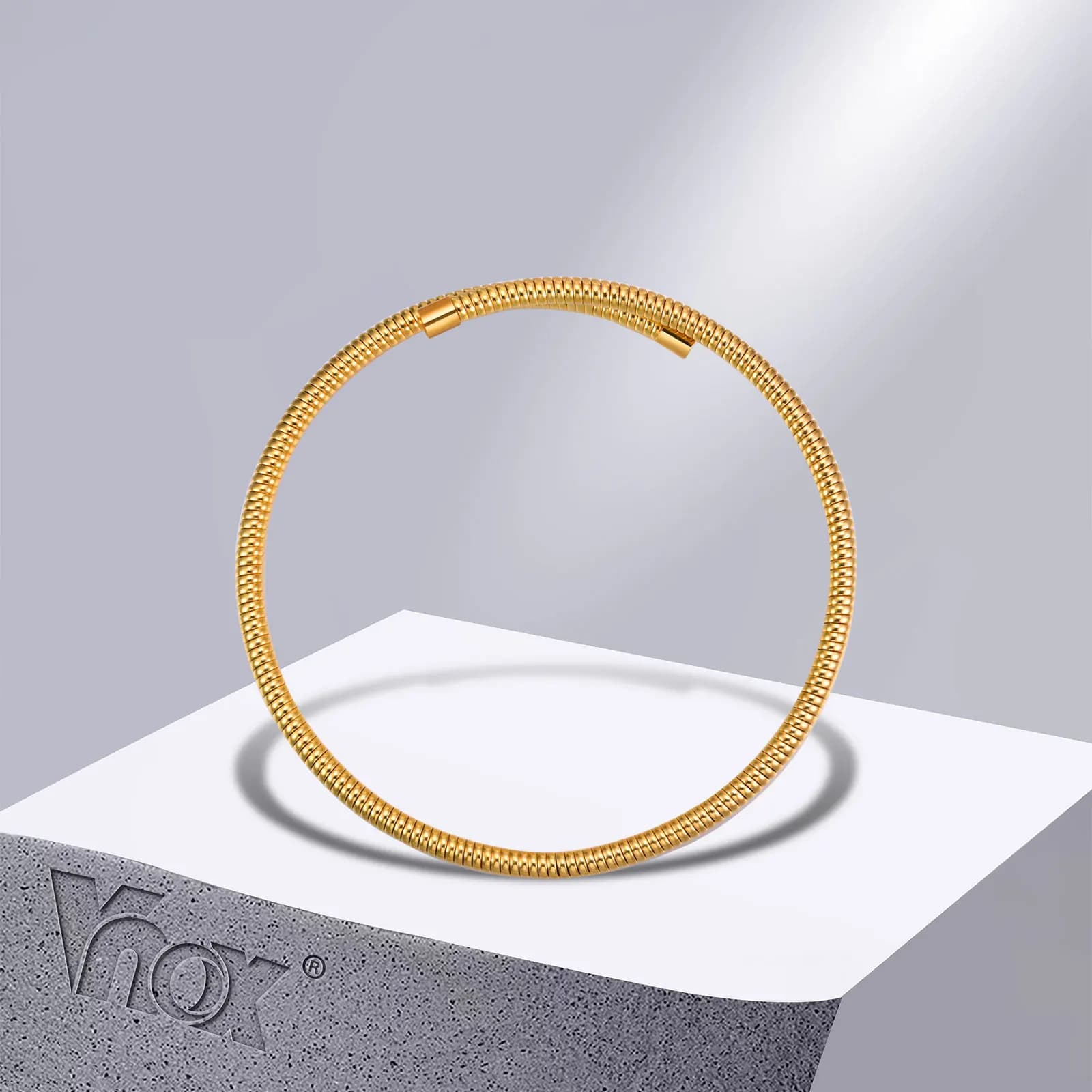 Vnox Cool Exaggerated Snake Bone Choker collane per donna Lady, New Trendy Hip Hop Metal Chain Collar Party Gift Jewelry