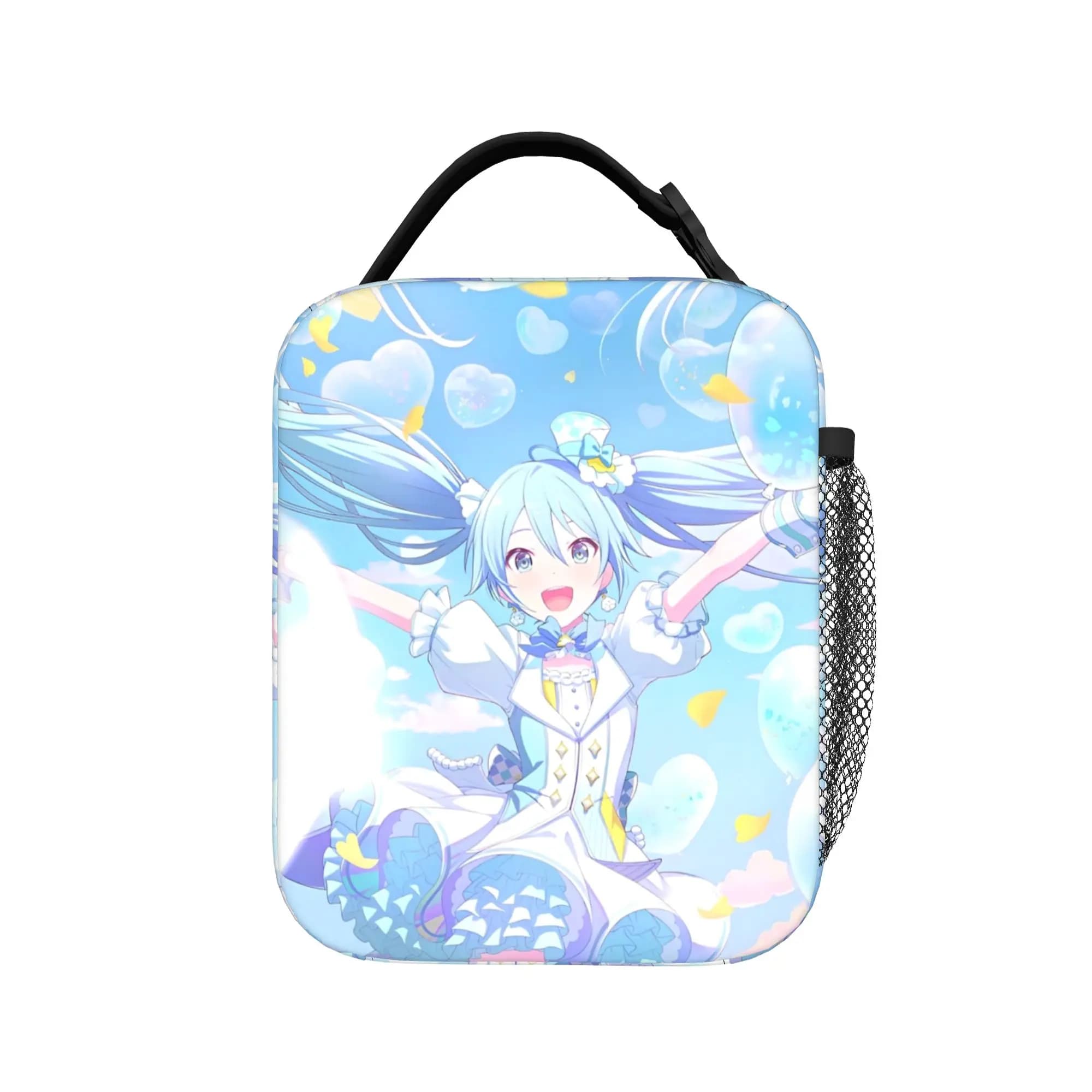 Hatsune Miku Trained Insulated Lunch Bag Cooler Bag Meal Container Project Sekai Large Tote Lunch Box for Men Women Work