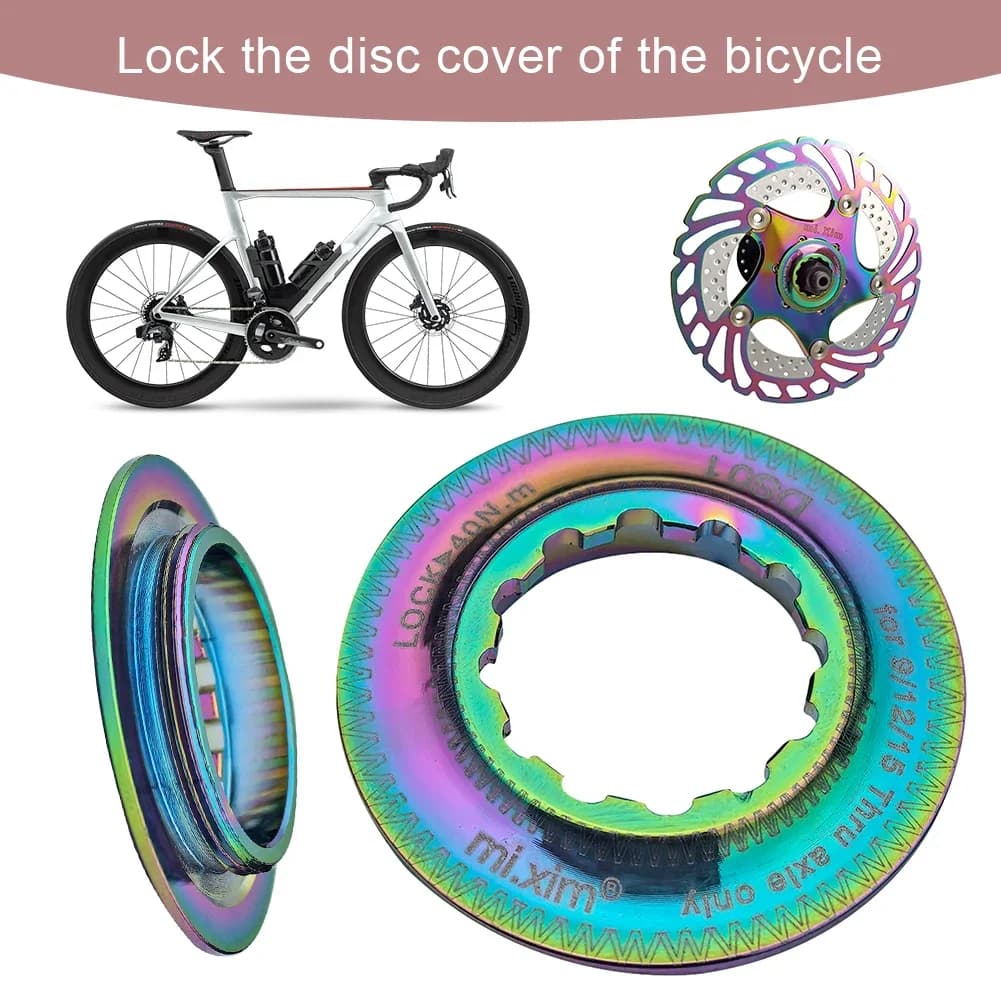 Bicycle Centerlock Disc Brake Rotor Lockring Aluminum Alloy MTB Bike Disc To Center Lock Ring Adapter Centerlock Cover