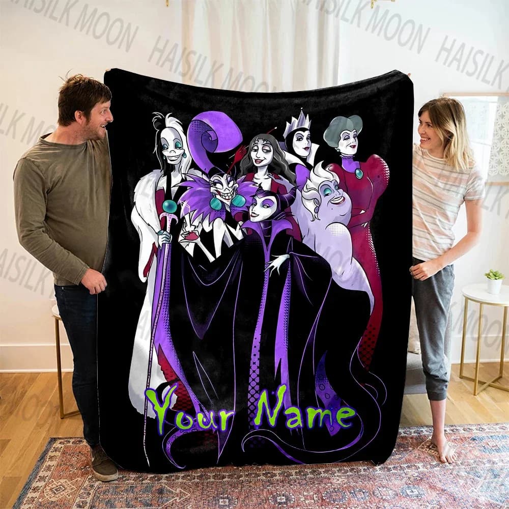 Coperta Personalizzata con Nome (Memo U Name) Stampata con Personaggi Disney, per Divano, Letto, Viaggi, Campeggio, Adatta come Regalo
