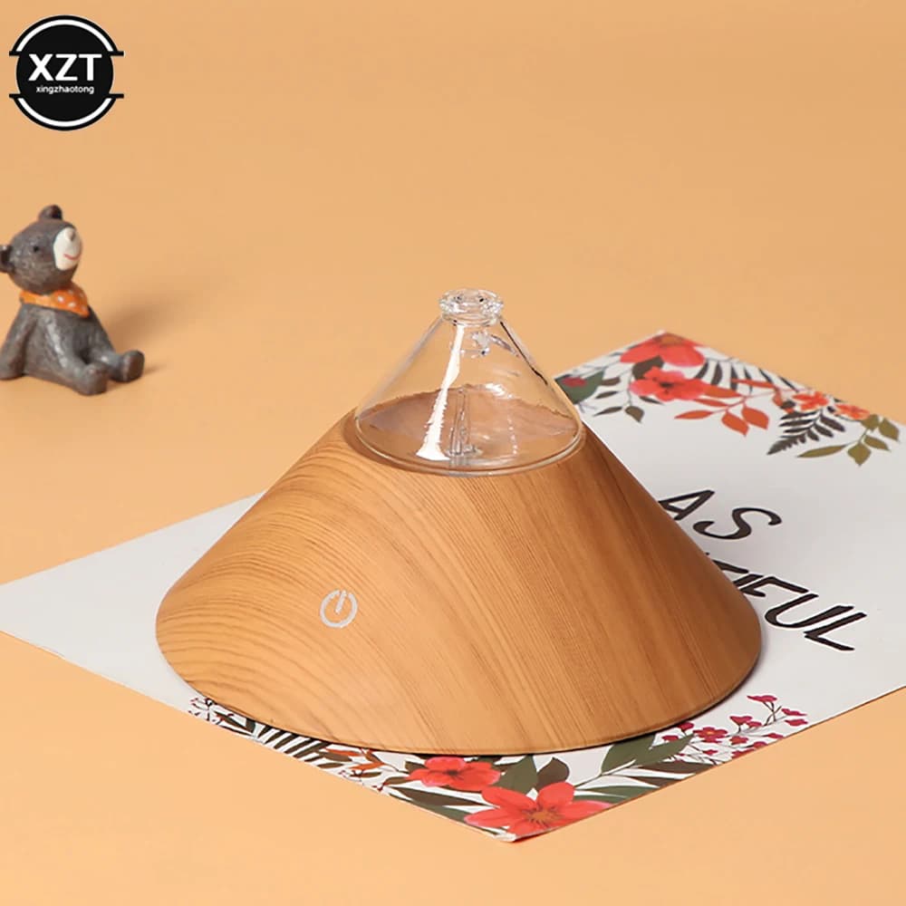 Diffusore di aromi anioni per distributore di odori di fragranza della stanza domestica Diffusore ad ultrasuoni con base in legno senza acqua di olio essenziale