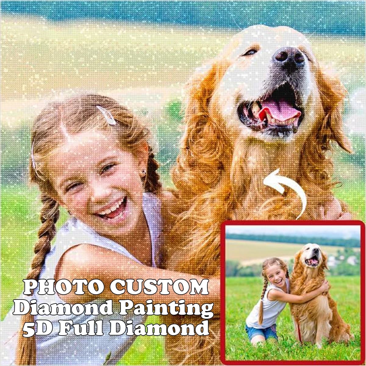 Personalized Custom Photo Diamond Painting kits 5d Diy Diamond Mosaic Custom Photo Cross Stitch Full Square Round Drill Home