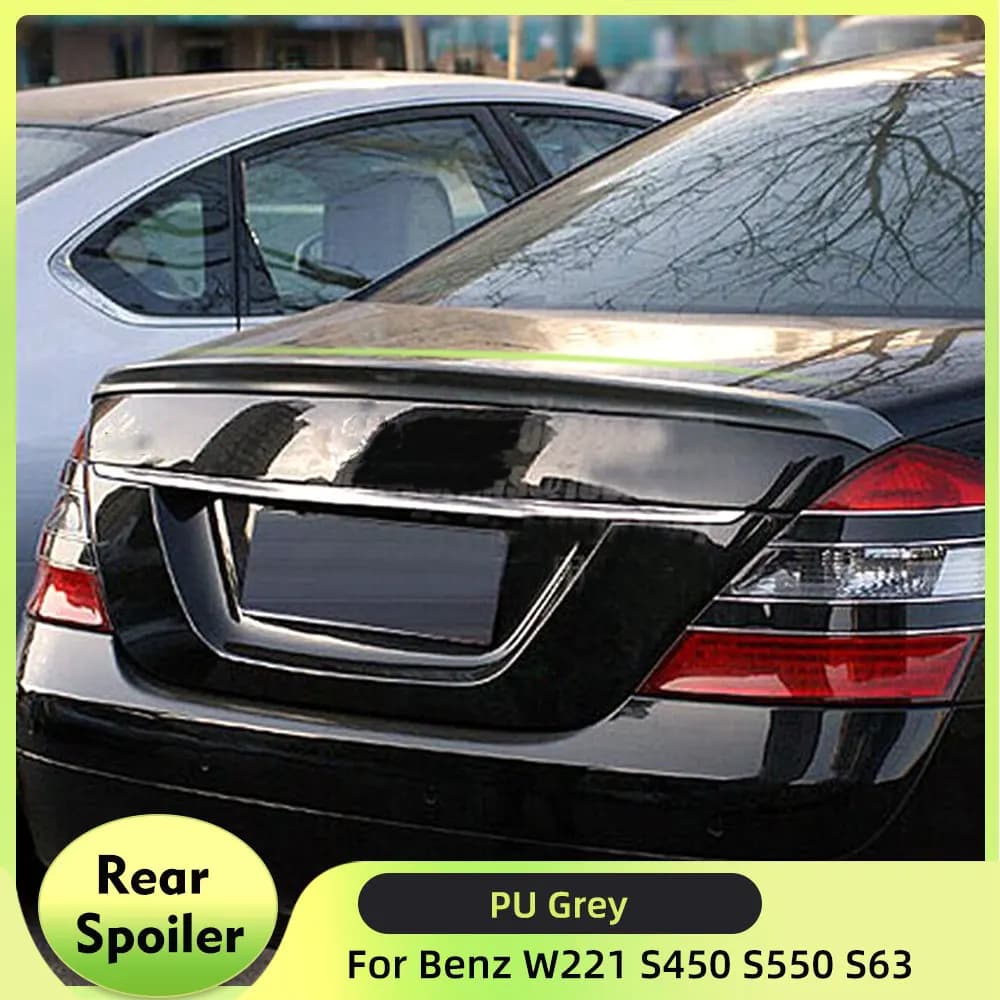 PU Tronco Posteriore Spoiler Ala per Mercedes Benz W221 S450 S550 S63 AMG 2010-2013 Spoiler Posteriore Labbro
