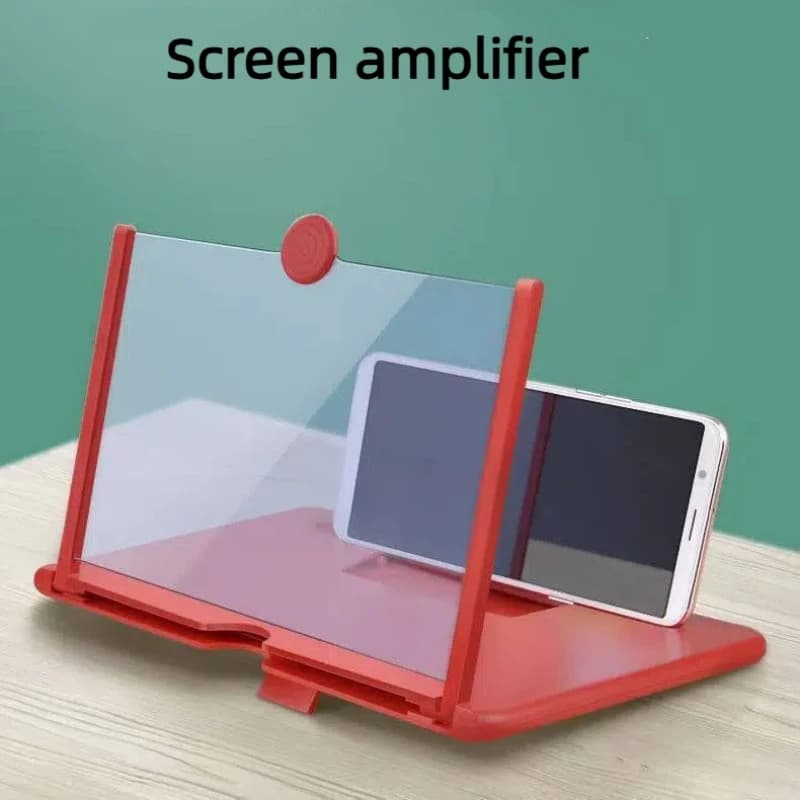 Amplificatore per schermo mobile, nuovo supporto estraibile ultra HD, supporto da tavolo per proiezione, lente d'ingrandimento con portaoggetti