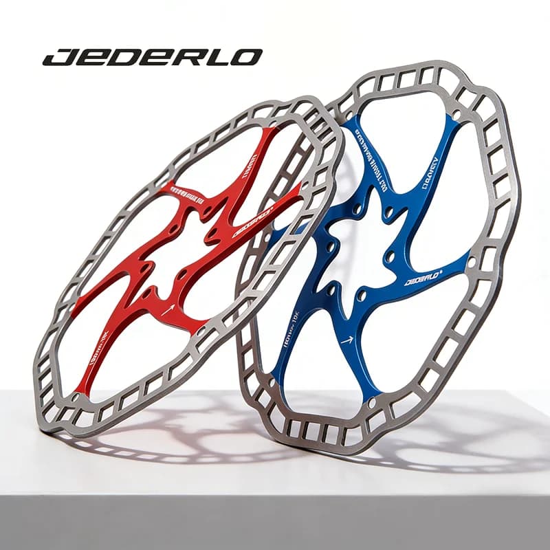 JEDERLO Rotore del freno della bici 160MM 180MM Disco freno ultraleggero a sei pin in acciaio inossidabile Disco colorato con dissipazione del calore Parti MTB