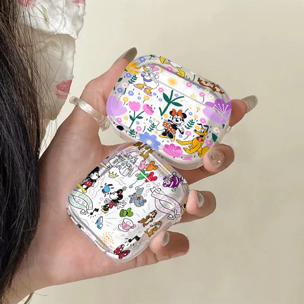 Creative Cartoon Mickeys Translucent Silicone Case for Airpods 4 3 Pro 2 1 Wireless Earphone Headphone Pro2 Protective Covers