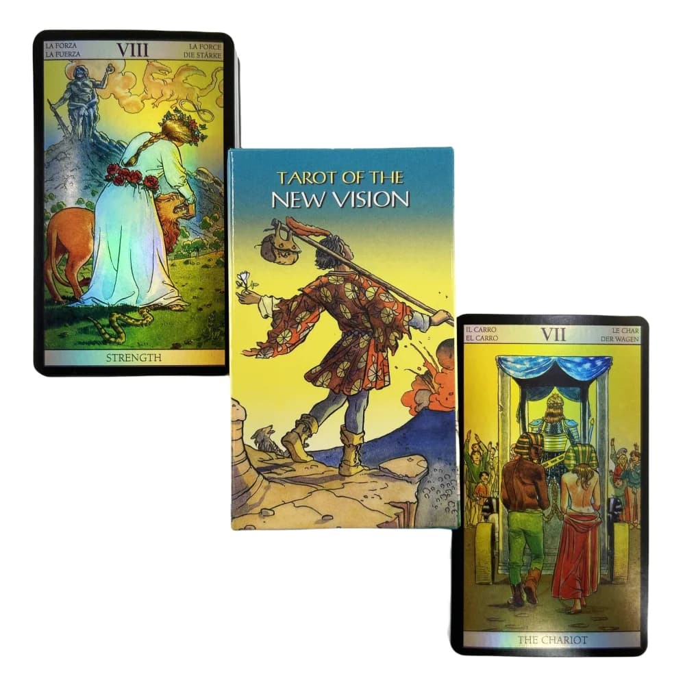 Carte laser Back Rider Tarocchi della nuova visione Carte A 78 mazzi Oracle Edizione divinazione inglese Borad Giochi con guida
