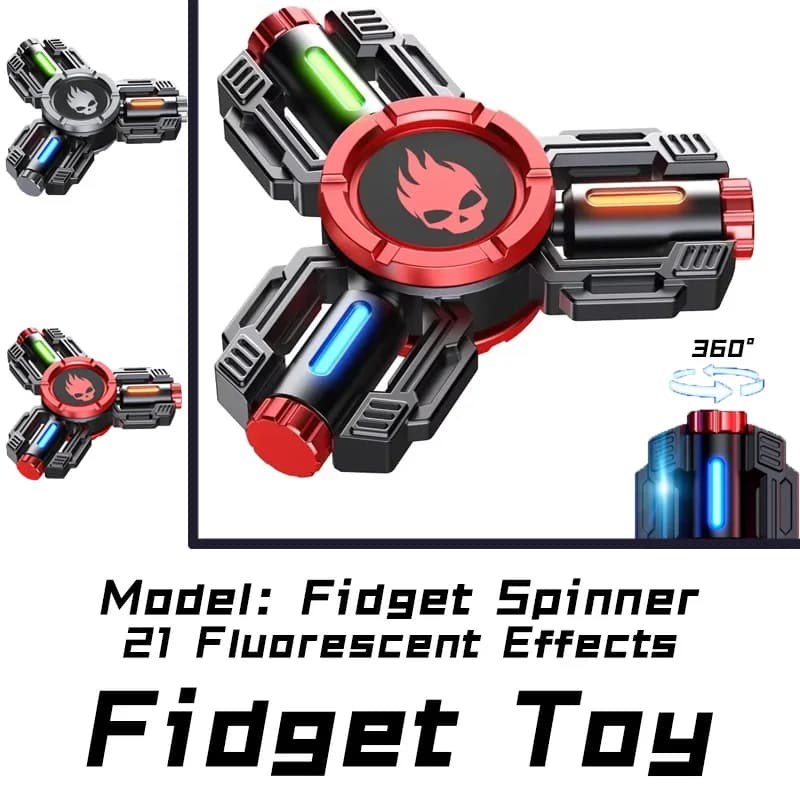 Fidget Toys Spinner a mano in metallo Scrivania EDC Luminoso Giroscopio scope Stress ADHD Sollievo per adulti - Giocattoli Fidget orientati