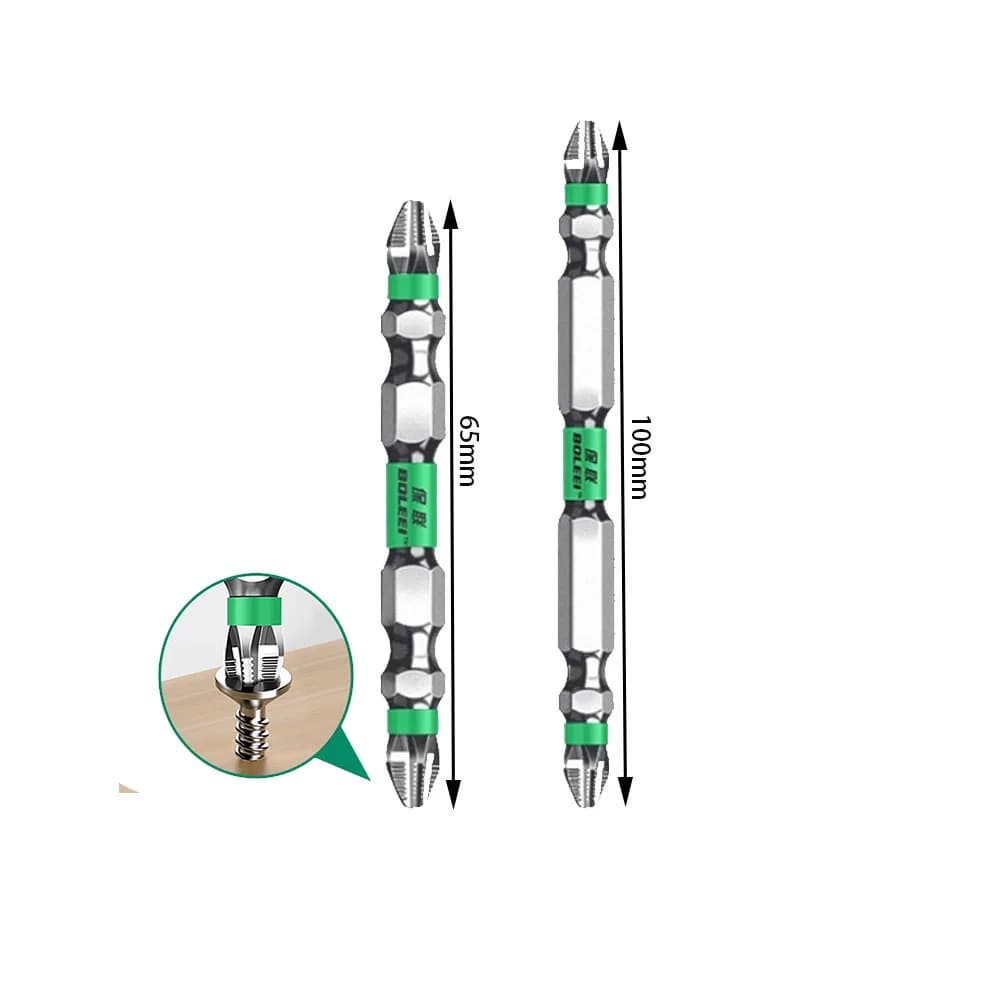 Punta magnetica antiscivolo Ph2 con anello magnetico, punta per cacciavite a croce, elevata durezza, strumento per cacciavite manuale ed elettrico, dimensioni: 65 mm/100 mm