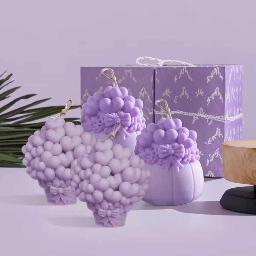 Bouquet di fiori Stampo per candele profumate in silicone Rilievo 3D Rosa Piante grasse Resina Ceramica Gesso Decorazioni per matrimoni Pianta fai da te Regali di compleanno