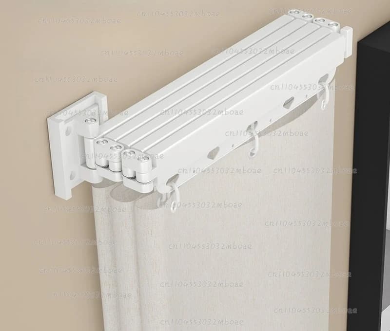 Tenda Doccia Pieghevole a Barra, Divisorio Invisibile per Bagno, Impermeabile e Antimuffa, Retrattile per Balcone, Senza Tenda