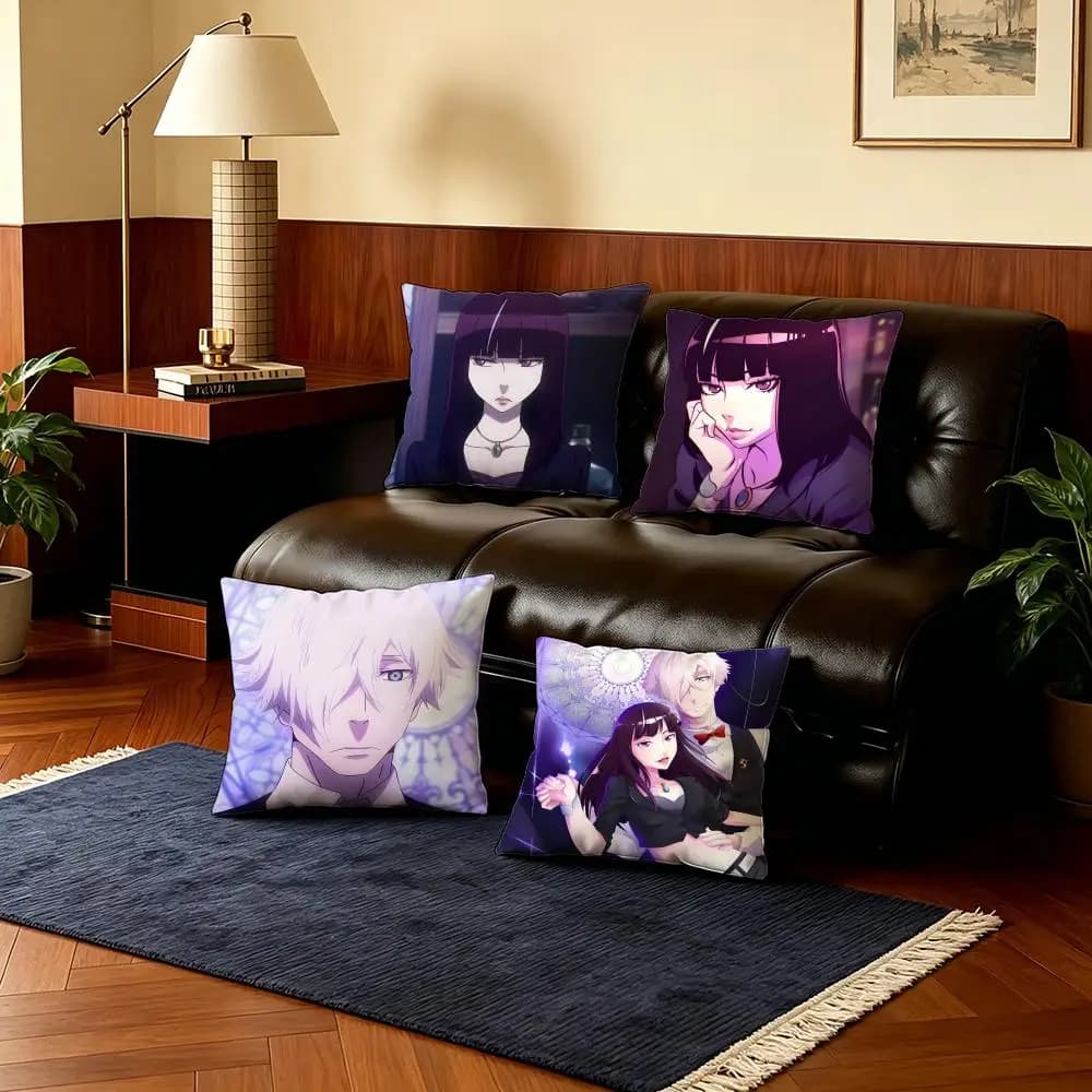 Fantasy D-Death ParadeS Fodere per cuscini 4 pezzi in peluche corto ultra morbido 40x40 45x45 Boho per divano e camera da letto