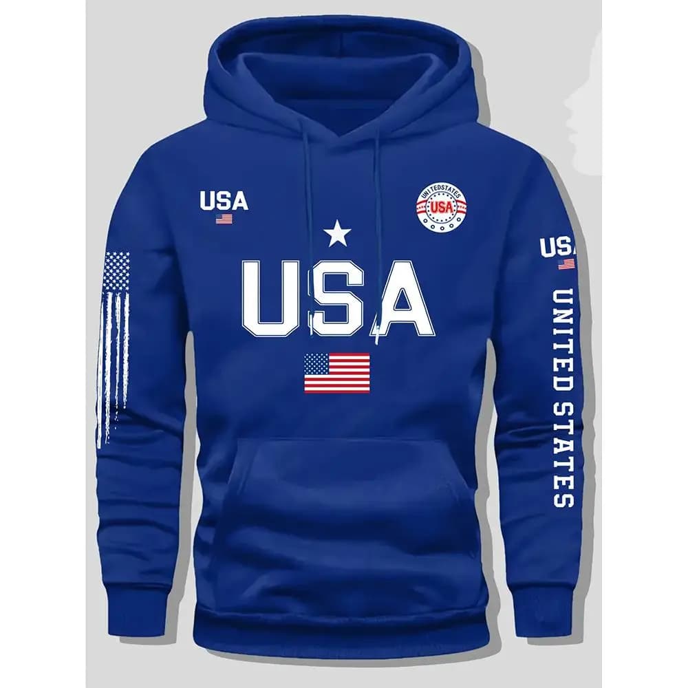 Loose Men's Hoodie Sweatshirt Spring Autumn New Style Printed Casual Comfortable Loose Fit Hooded Pullover Streetwear