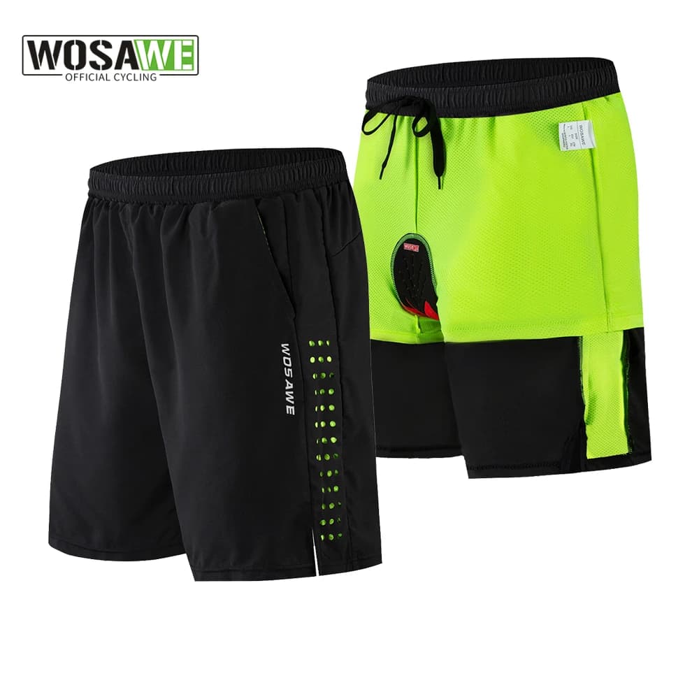 WOSAWE Men's Mountain Bike Shorts With Inner Pad MTB Downhill Cycling Shorts Summer Shorts