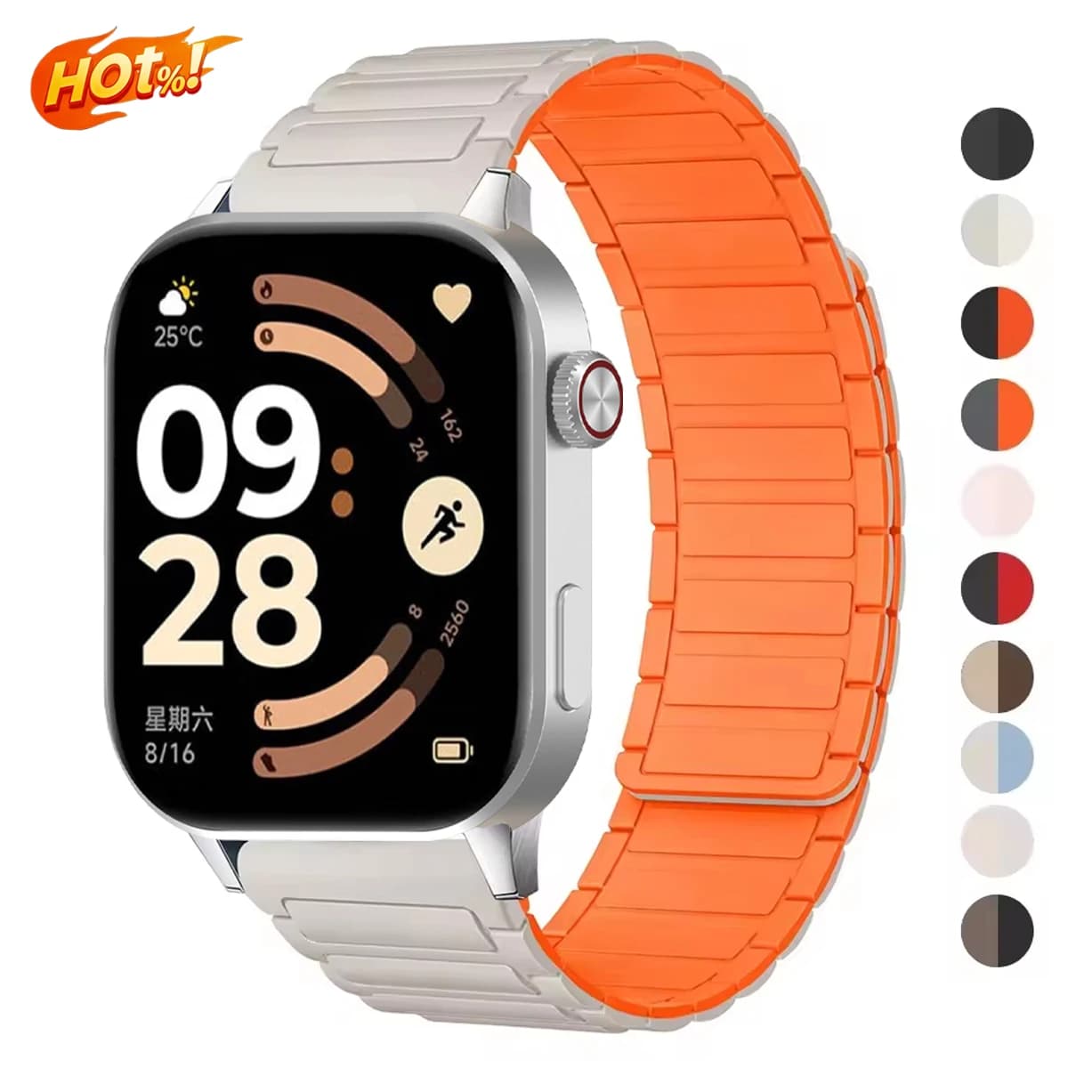 Magnetic Sport Strap for Redmi Watch 6 5 4 Silicone Replacement Band for Xiaomi Mi Band 10Pro 9Pro 8Pro Bracelet Accessories