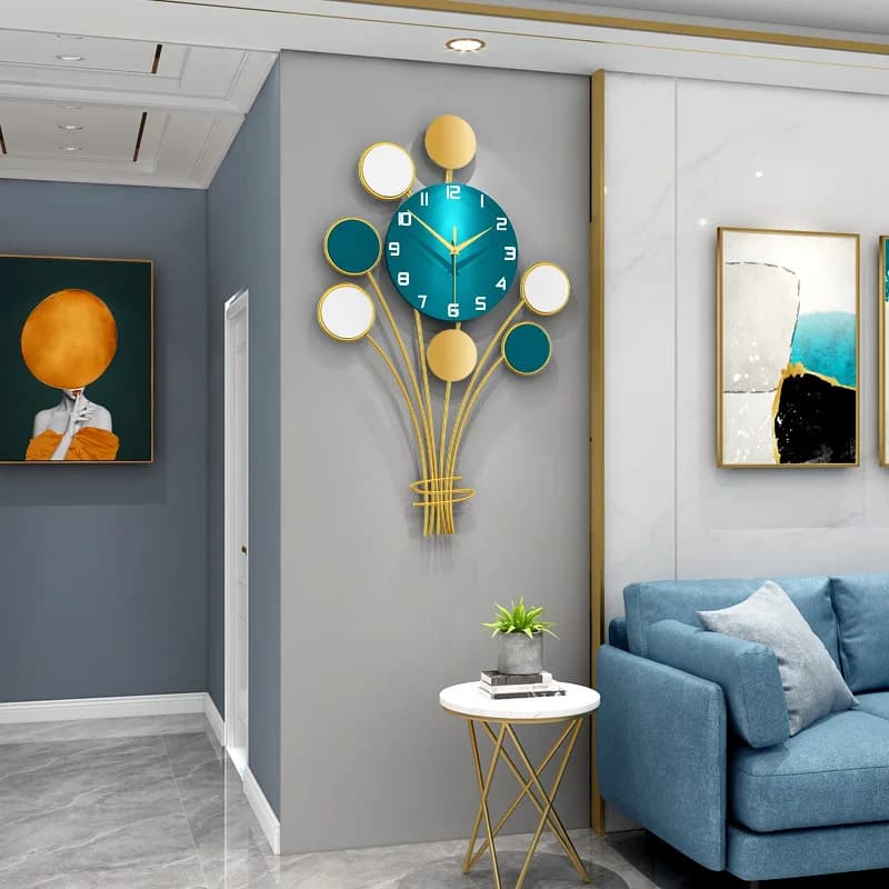 Orologi di lusso leggeri, orologi da parete, decorazioni per la casa romantiche e creative, orologi da parete per ristoranti, semplici e di fascia alta