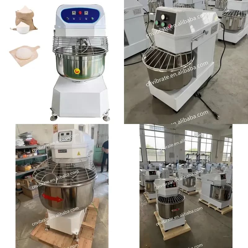 2026 VBJX Multifunction Professional Horizontal Bakery Flour Blender Spiral Dough Mixer Pasta Maker Machine
