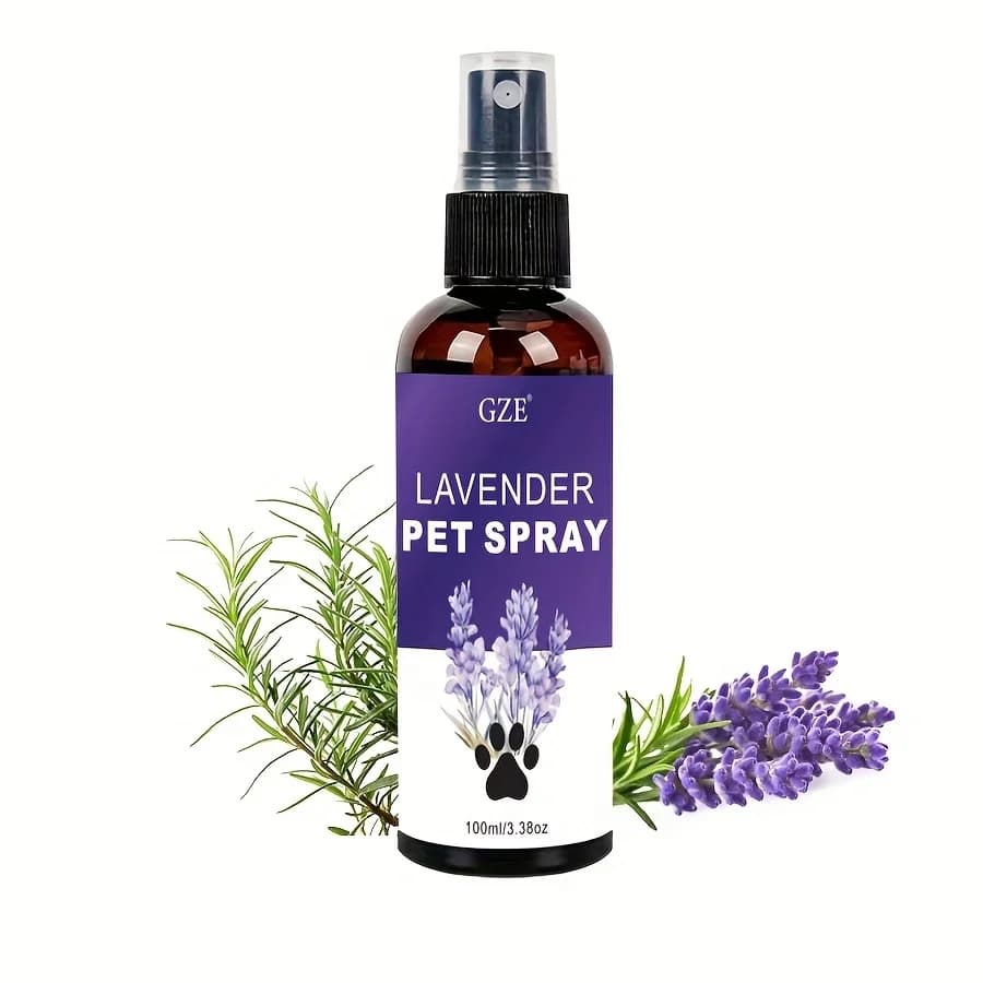 GZE Spray repellente per cani e gatti alla lavanda - Repellente naturale per animali domestici per uso interno ed esterno - Formula a lunga durata per l'addestramento