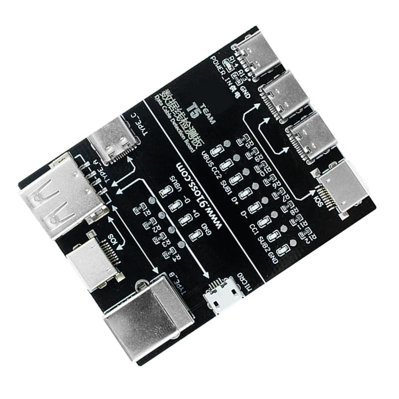 Scheda di rilevamento cavo dati on-off T5 Universale IOS Android Tipo-C Cavo dati micro-USB Test anomalo Rilevatore rapido-A23U