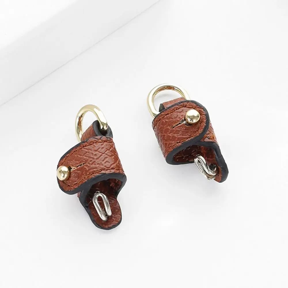 Mini bag with free spare punching for change for strap buckle with longchamp bag in real leather