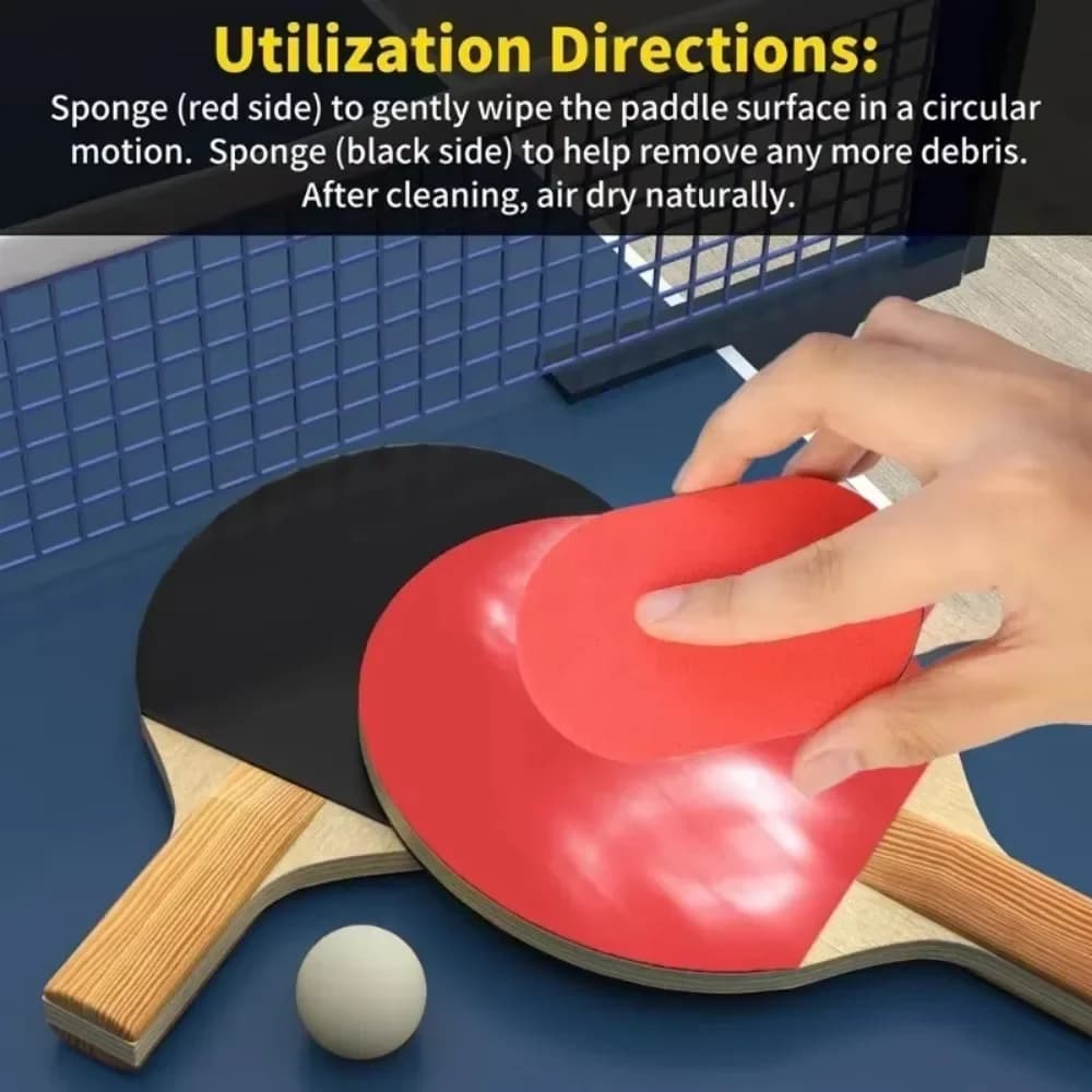 5 pezzi di spazzola per la pulizia del ping pong, spugna di gomma, gomma da utilizzare per la pulizia della racchetta da ping pong, accessori per la cura della racchetta da tennis