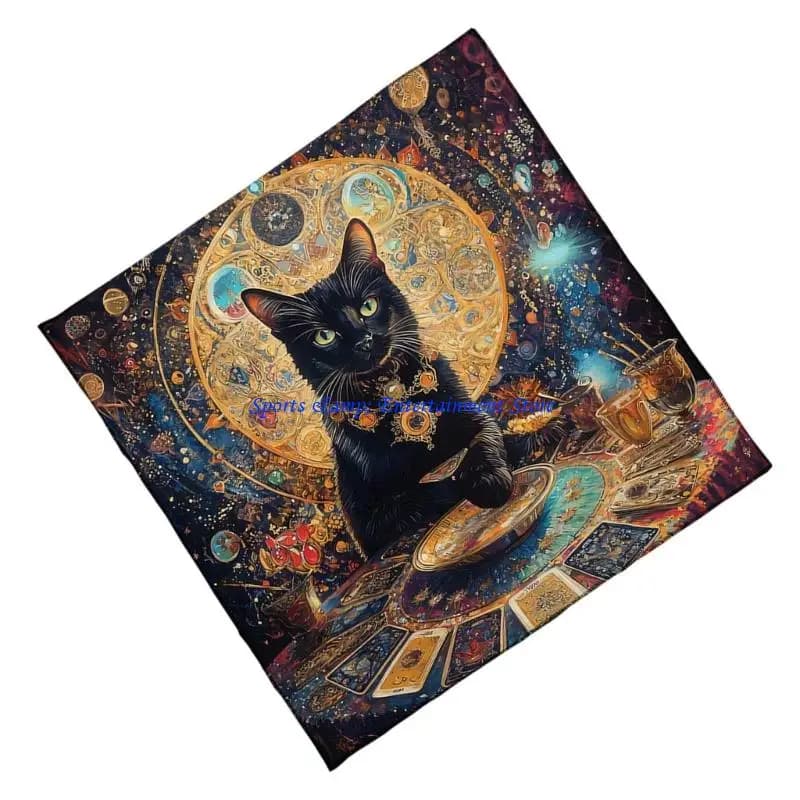 G7NF Table Cover Tarots Reading Oracles Game Mat Square Pendulums Altar Table Cloth
