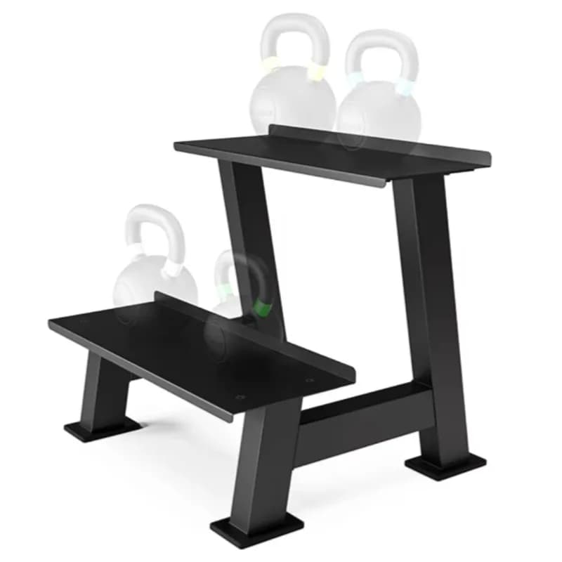 2-layer shelf for storage kettlebells