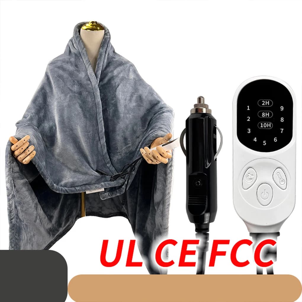 Coperta riscaldata elettrica 9 livelli di riscaldamento Coperta riscaldata in flanella Coperta in flanella portatile Imbottitura per mantello riscaldata rapidamente