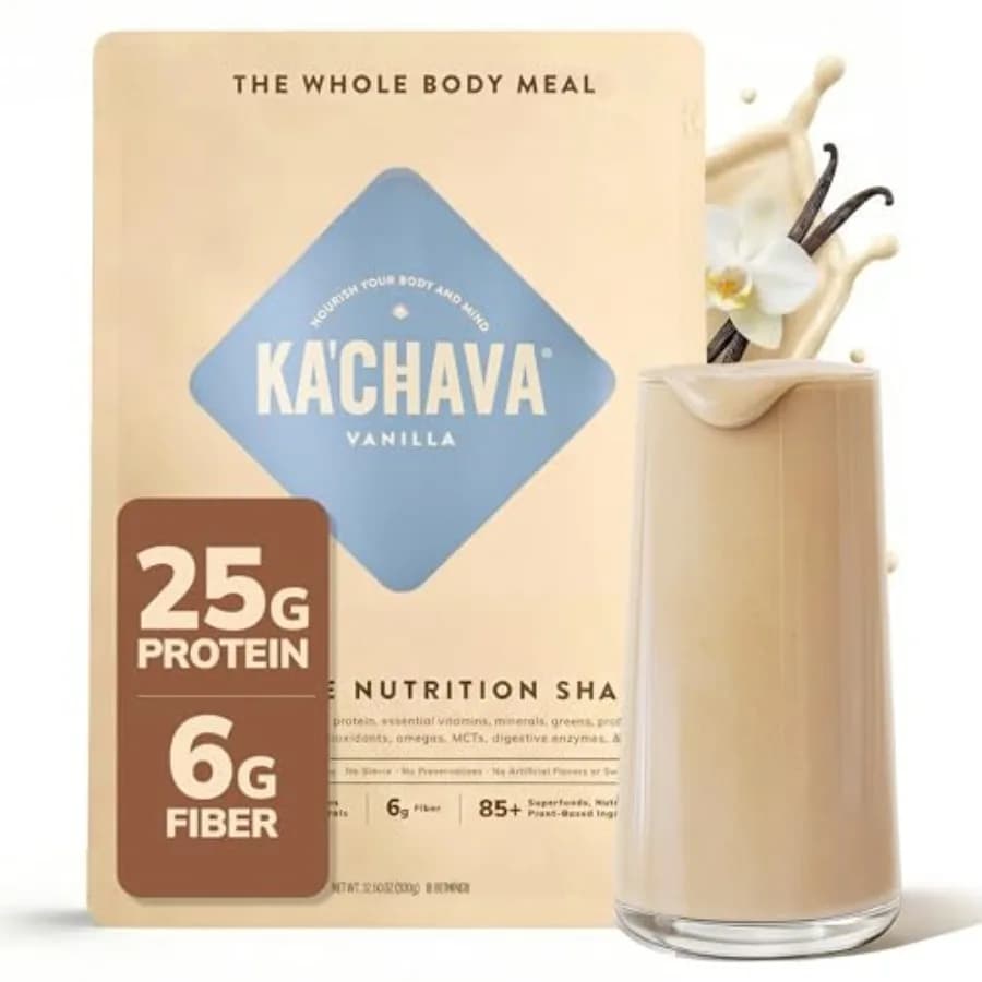 Ka'Chava Whole Body Meal Shake 2 lb Polvere Proteica Vegana con 8+ Erbe e Verdure, Sostituto del Pasto a Base Vegetale con Probiotici