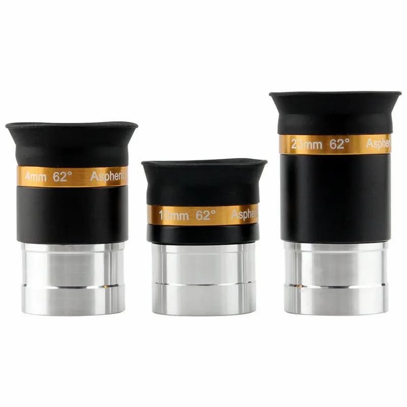 Oculari Obiettivo telescopico grandangolare da 4/10/23 mm Oculare asferico da 62 gradi Accessorio telescopio completamente rivestito HD per 1,25 pollici