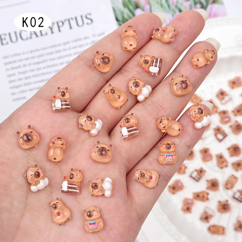 (K01-K48) Collezione Flatback della serie di cartoni animati I Cute Nail Art Accessori fai da te Strass per unghie Unghie da indossare fatte in casa