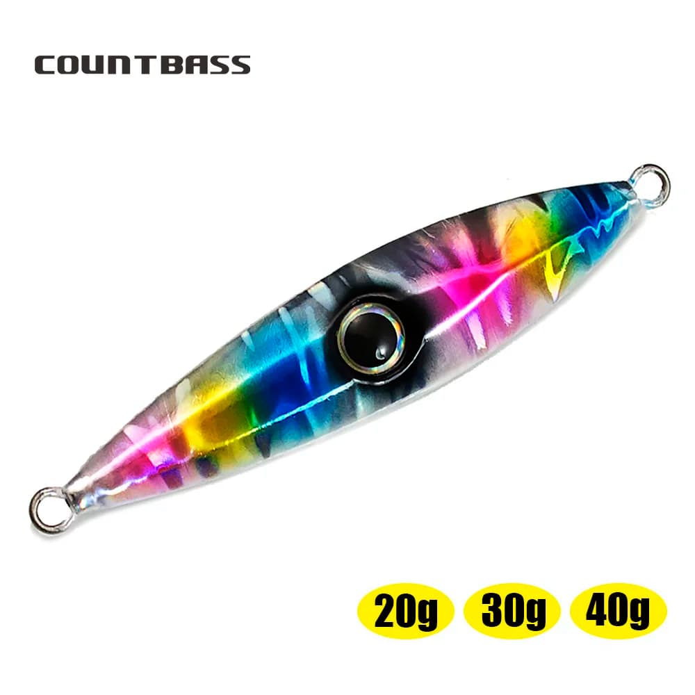 Esche da Jigging count Bass 20g 30g 40g, esche da pesca sottili in metallo stile giapponese