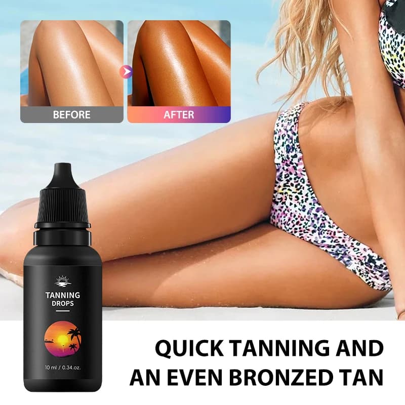 1Pc DOLANJN Tanning Drops Moisturize Brighten Even Out Body Skin Tone Sunburn Repair Mild Coconut Tan Accelerator Cream"