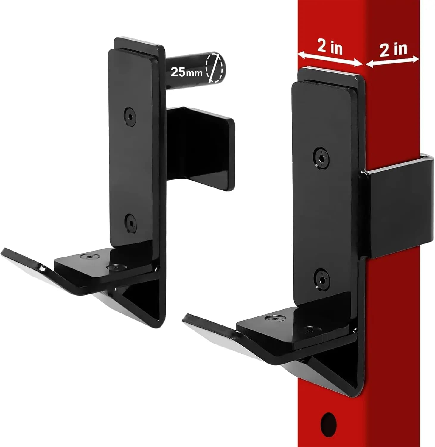 Ganci a J e Accessori per Power Rack Heavy Duty per Supporti Bilanciere 2x2 e 3x3 per Home Gym