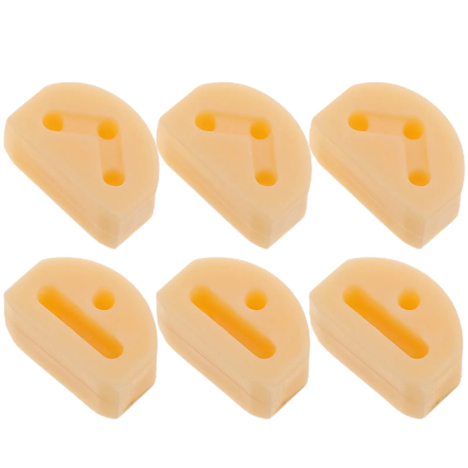6 Pezzi Eleganti Fermacorde Beige per Chitarre Classiche, Acustiche, Flamenco e Ukulele, Bloccaggi per Corde in Nylon